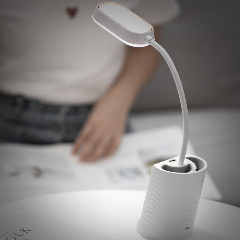 Lampe de table légère de table moderne avec port USB Plastique 1 lampe de table légère
