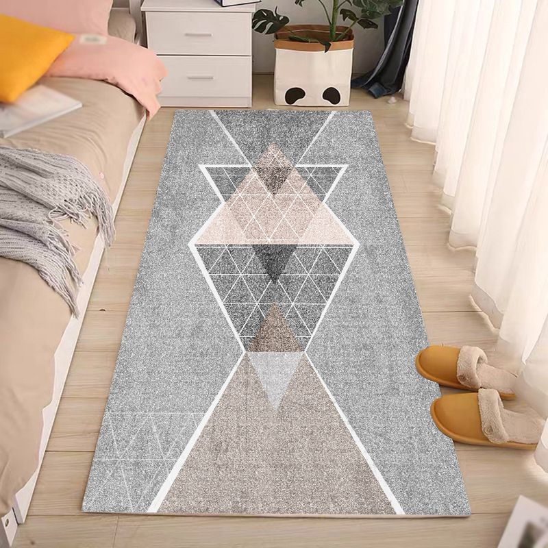 Gold Modern Rug Polyester Abstract Pattern Rug Washable Rug for Living Room
