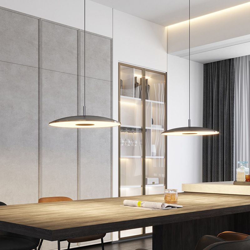 Schijfvorm metaal hangende hanglamp Noordse LED -suspensie hanglamp