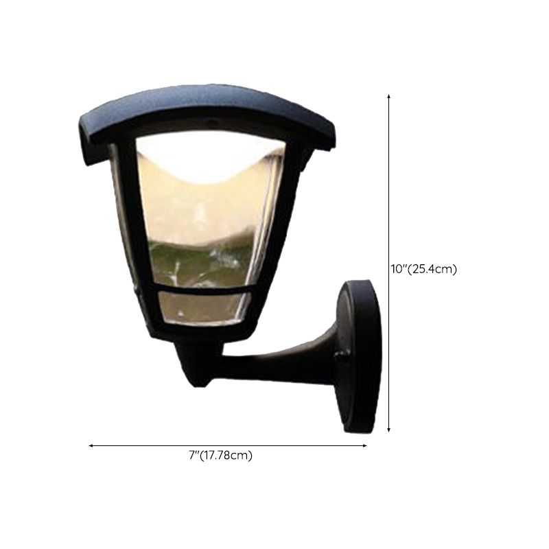 Black Finish Single Industrial Wall Mounted Sconce Glass Unique Wall Light