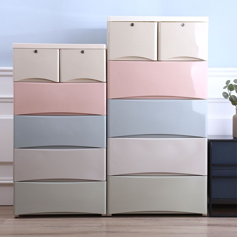 Scandinavian Kids Nightstand Plastic Nursery Dresser for Bedroom