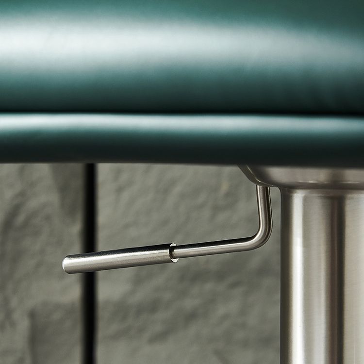 Modern Rotatable Backrest Counter Stool Stainless Steel Bar Stool with Pedal for Cafe