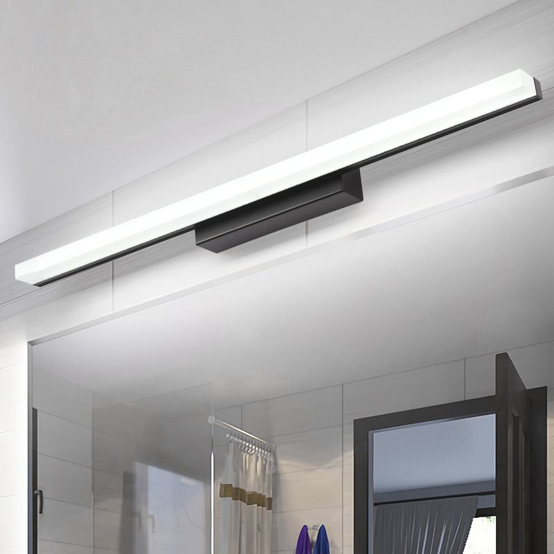 Linear Vanity Mirror Light Modern Style LED Acrylic Sconce Light Fixture with Stainless Steel Base