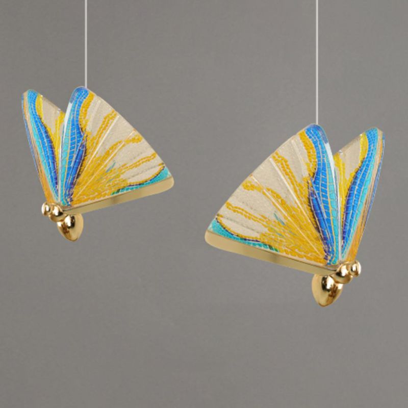 Metal Butterfly Ceiling Pendant Light Modern Style LED Pendant Light Kit for Bedroom