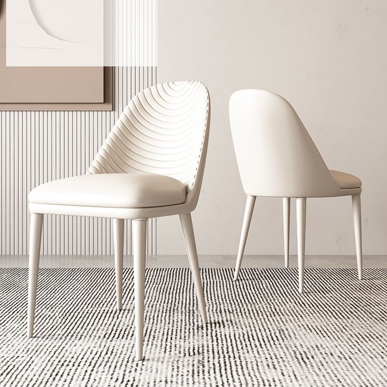 Modern Leatherwear Dining Table Set 1/4/5/7 Pieces White Sintered Stone Top Dinette Set
