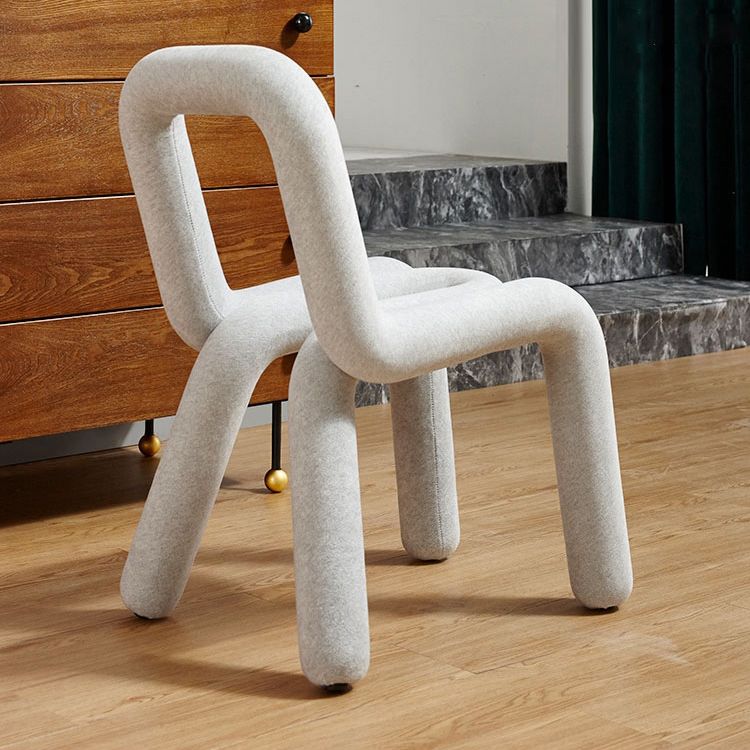 Ensemble de chaises latérales à dossier ouvert de cuisine de salle à manger de chaise en métal de style moderne