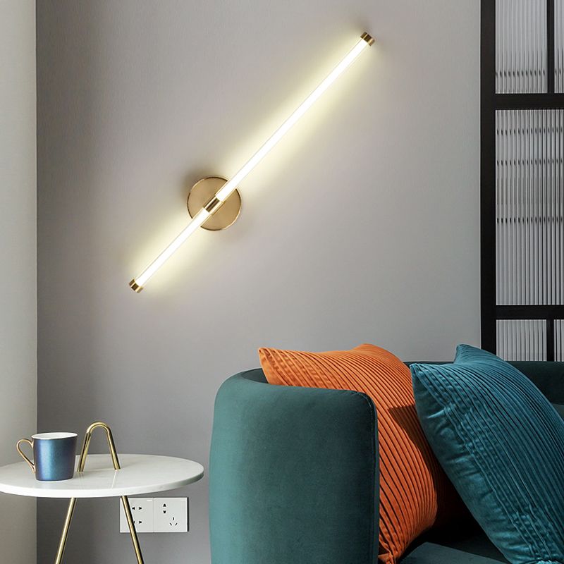Nordic Mur Light Strip Forme LED Appiculture murale avec une teinte en verre pour la chambre