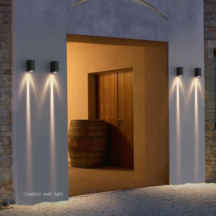 Sombra rectangular arriba y abajo de la pared LED aplanos modernos de estilo minimalista de metal de estilo minimalista