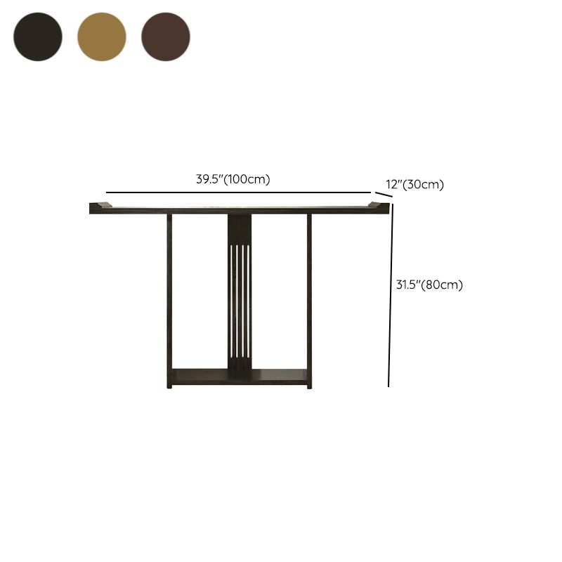 Rectangle Contemporary Console Table Wood Console Sofa Table in Black/Brown/Natural