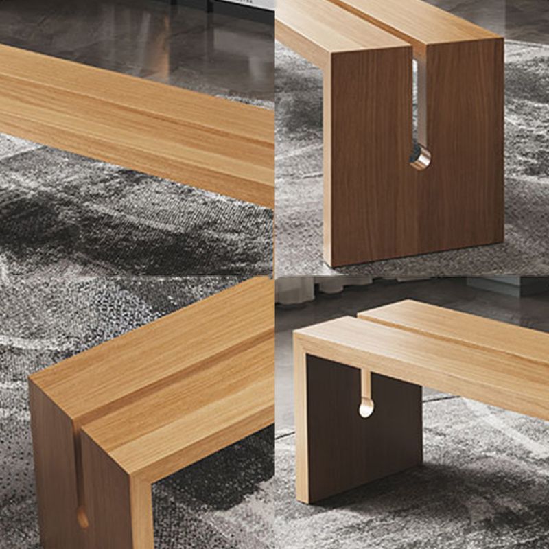Modern Rectangle Seating Bench Solid Wood Bench for Bedroom Restaurant