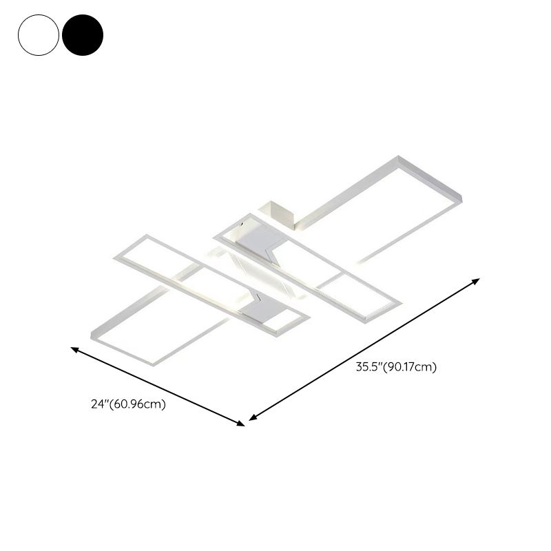 Metal Semi Flush Mount Geometriclight Contemporary Semi Flush