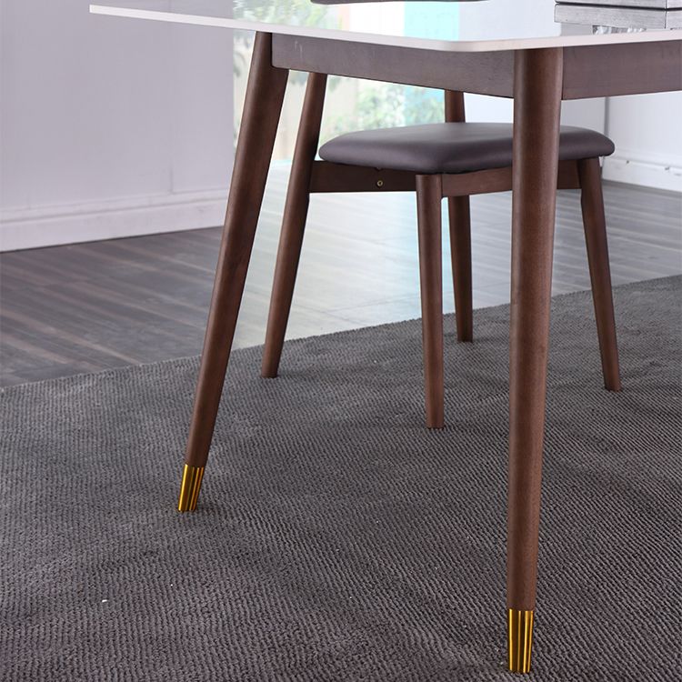 Minimalist Traditional Height Sintered Stone Dining Table Rectangle Dining Set For Home