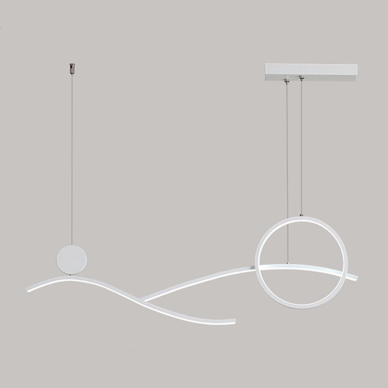 Luces colgantes de forma lineal de estilo contemporáneo 3 accesorios de iluminación colgante de luz