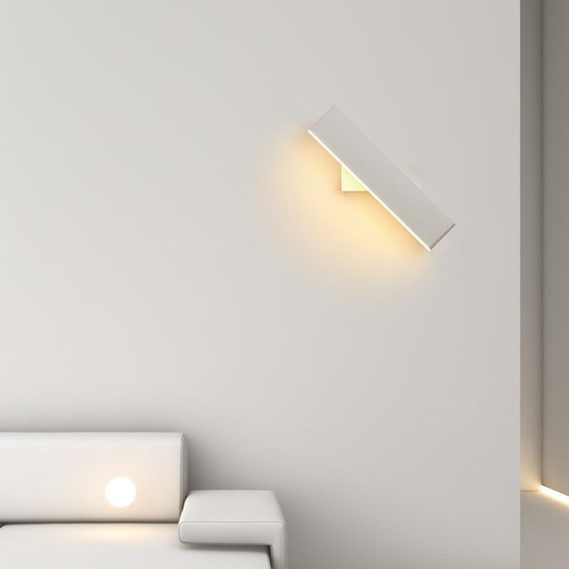Single Black/White Modern Wall Mounted Sconce LED Wall Light for Living Room