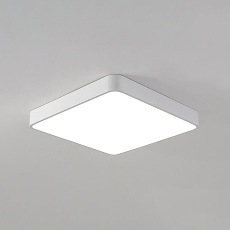 Square Shade 1-Light Flush Mount Nordic Macaron Flush Mount Ceiling Lighting Fixture