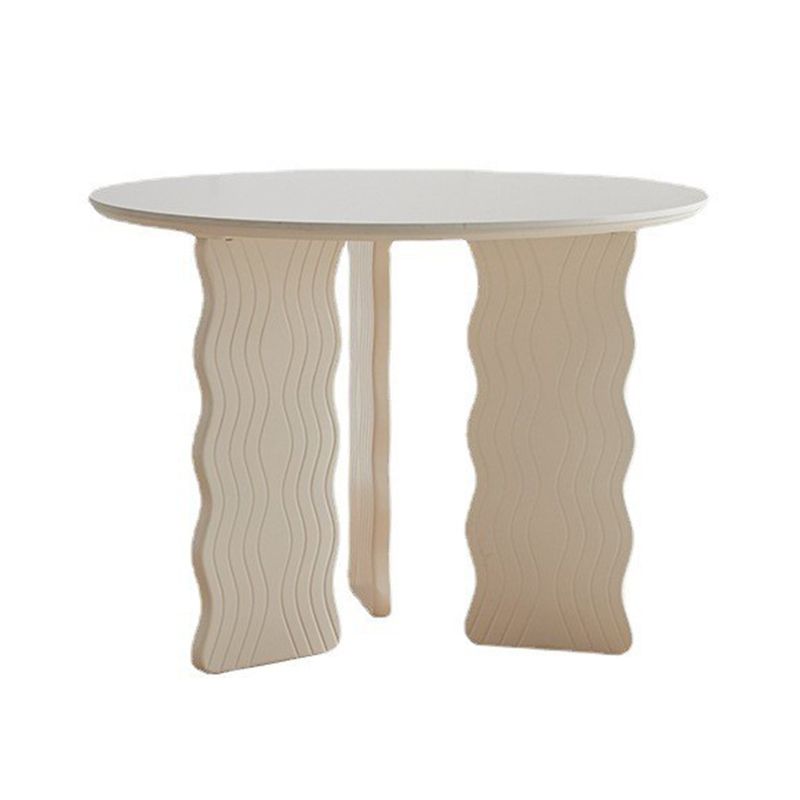 Modern Round Dining Table 3 White Legs Table for Dining Room