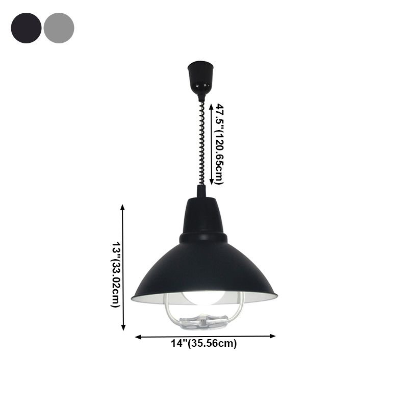 Postmodern Style Bowl Shape Hanging Light Metal 1 Light Pendant Lights for Dining Room