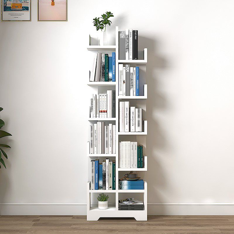 Bidaconction géométrique en bois fabriqué scandinave bibliothèque verticale ouverte