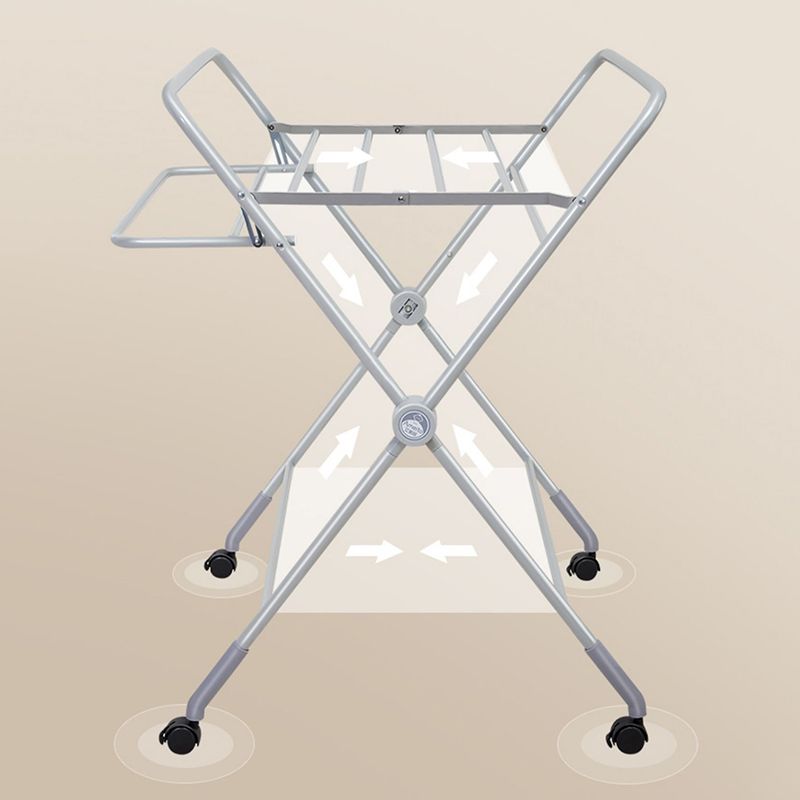 Modern Metal Baby Changing Table Folding Changing Table with Safety Rails