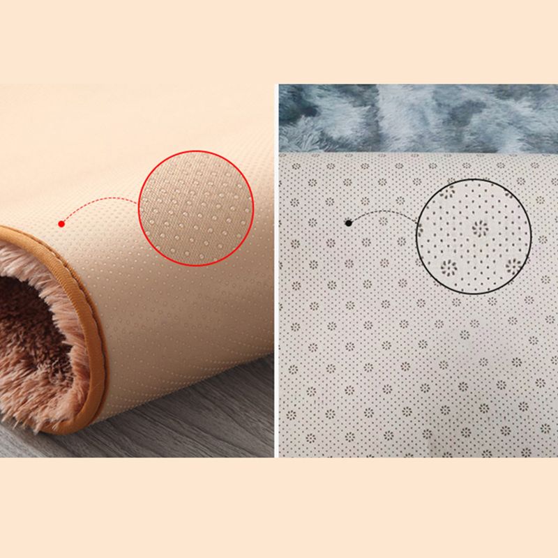 Color Mixed Home Decoration Carpet Contemporary Tie-Dye Effect Area Rug Polyester with Non-Slip Backing Rug