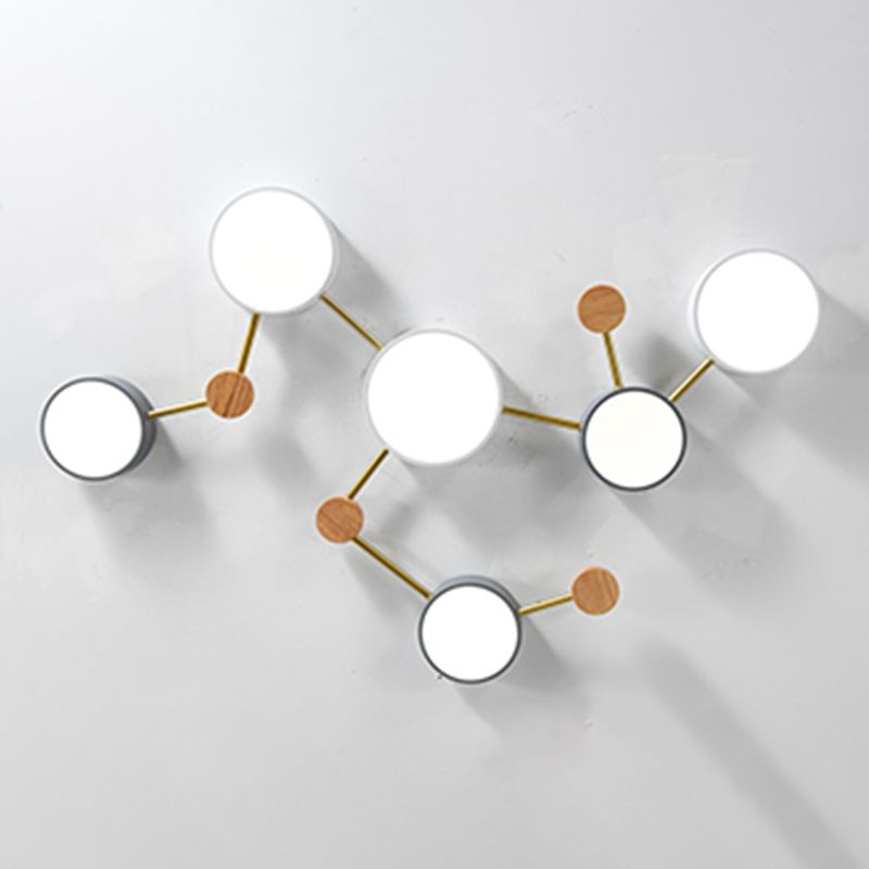 Nordic LED Flush Mount Big Dipper Shaped Bedroom Ceiling Light
