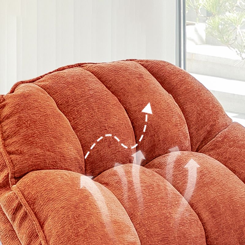 Modern Solid Color Standard Recliner Chenille Recliner Chair with Side Pocket