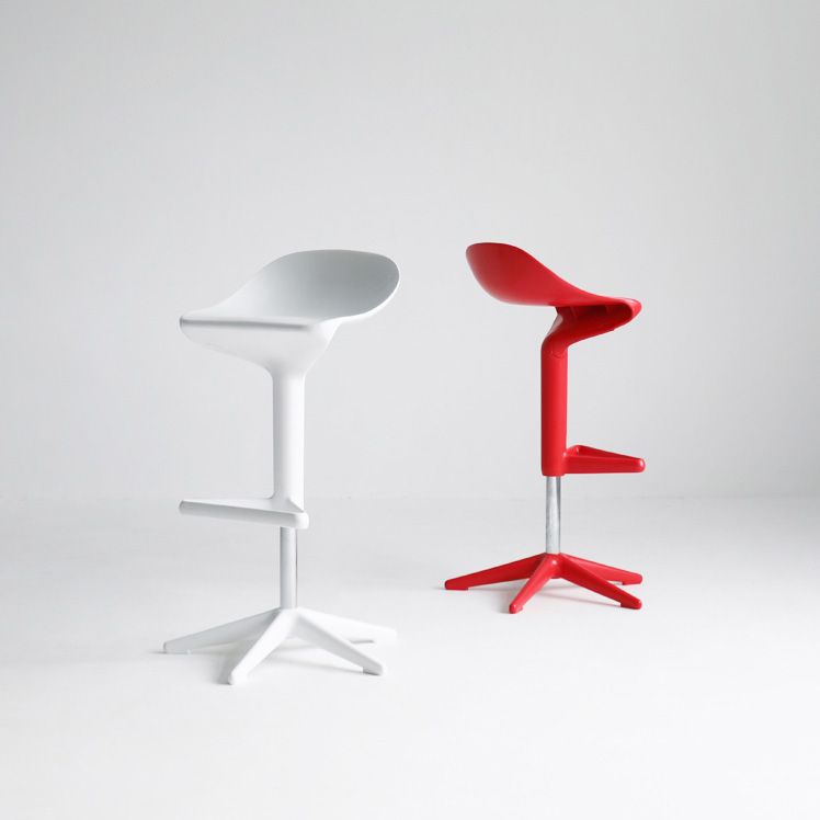 Industrial Bar-stool Adjustable Leather Counter Bar Stool with Metal Legs