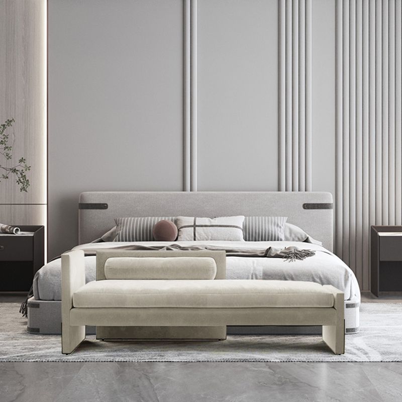 Living Room Chaise Square Arms Modern Style Chaise Lounge with Upholster