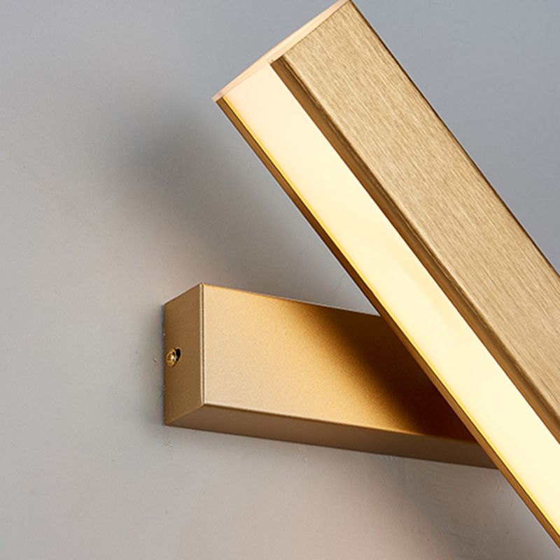 Modern Simple Aluminum Wall Light Rectangle Shape Rotatable Wall Lamp for Bedroom