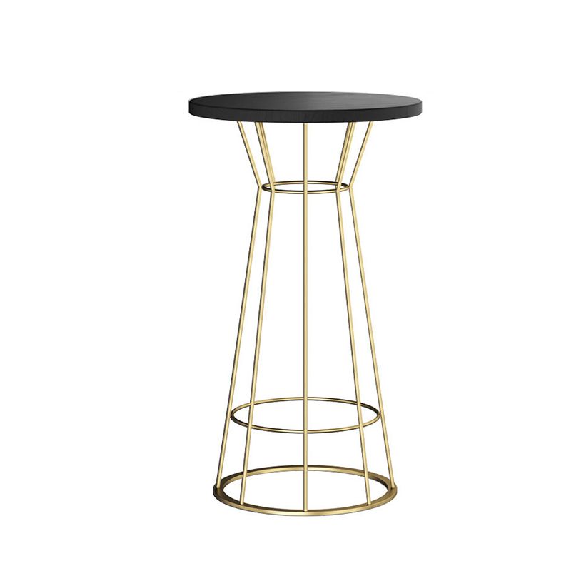 1/2/3 Pieces Modern Round Stool and Table Set  Metal and Wood Pub Set