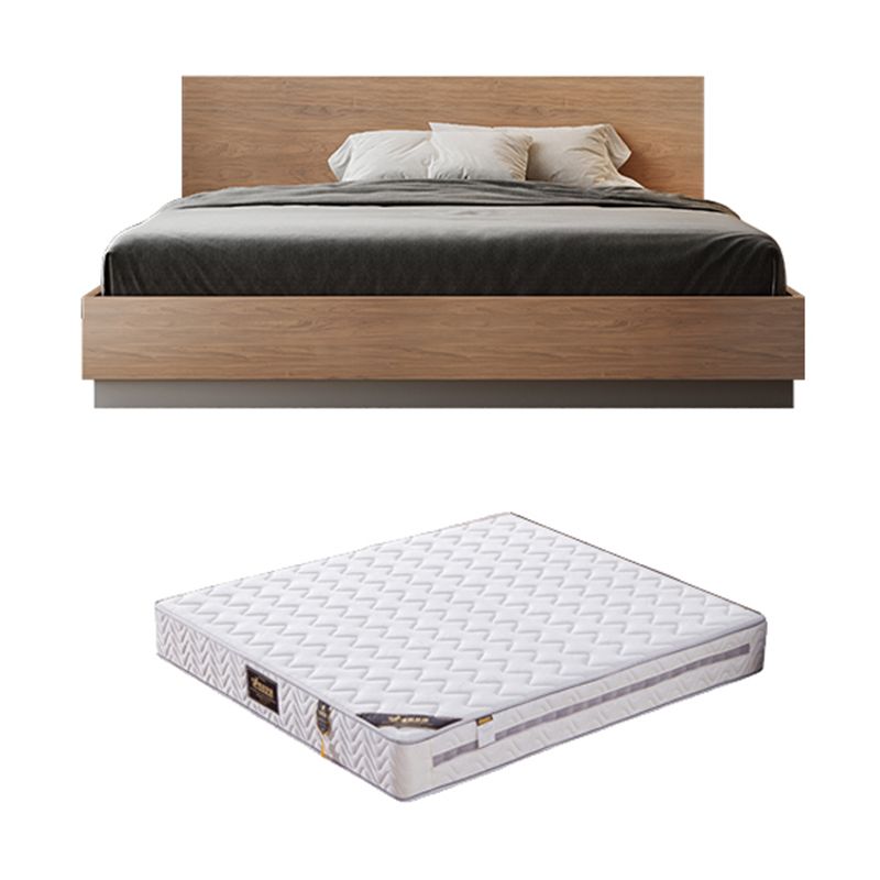 Rectangular Panel Platform Bed Frame Natural Standard Bed with Drawers