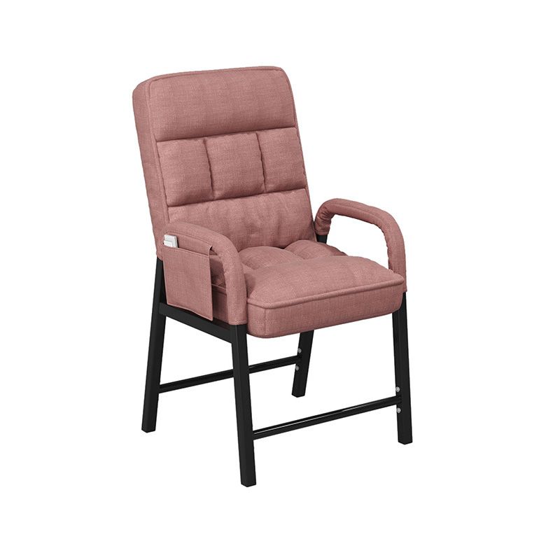 Linen Lounge Chair 17.71" L x 22.44" W x 34.64" H Adjustable Accent Chair with Storage