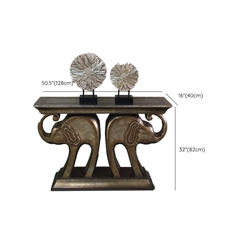 Rectangle Shape Contemporary Console Accent Table Stone Console Sofa Table for Hall