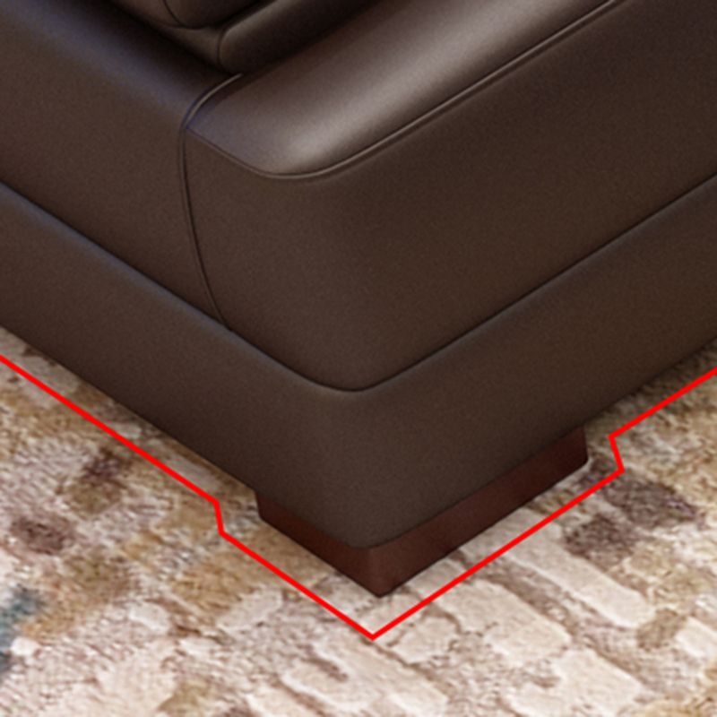 Contemporary Sectional Sofa Tufted Genuine Leather Sectionals