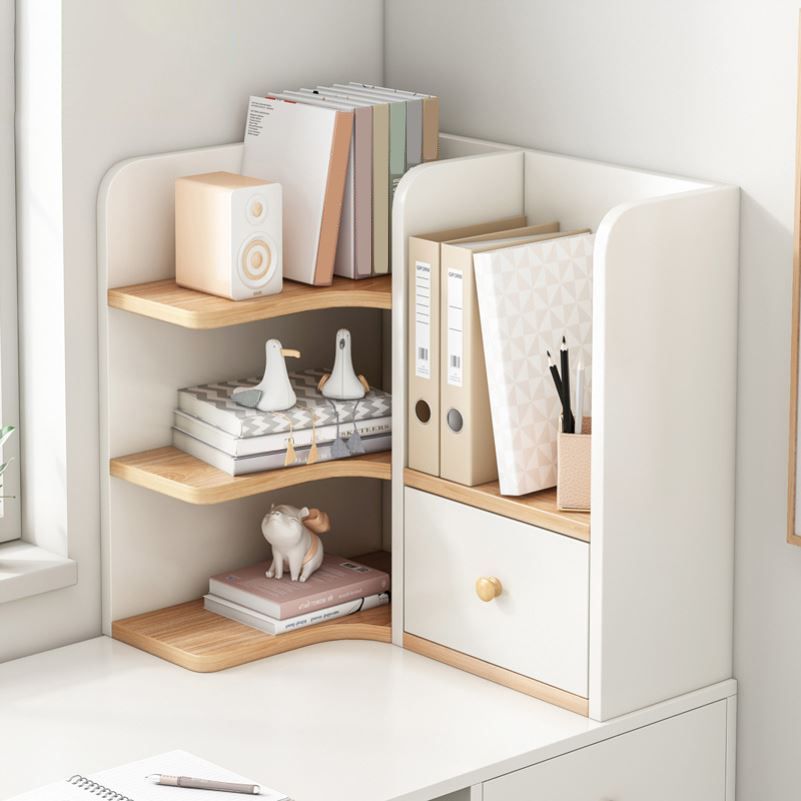 Contemporary Engineer Wood Bookshelf Open Back Bookcase for Home Office