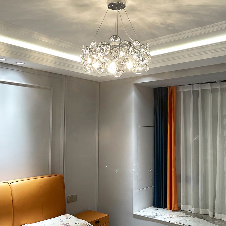 Bubbles Shape Crystal Chandelier Light Modern Style Dining Room Pendant Light