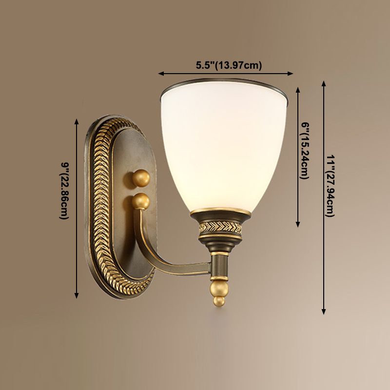1 Light Bell Wall Mounted Light Fixture Industrial Style Metal Wall Sconce Lights