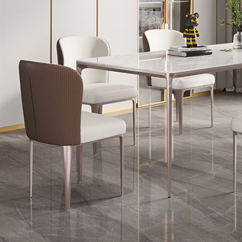 Home Glam Style Dining Table Rectangle Acrylic Base Dining Table