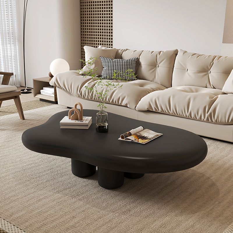 Scandinavian Free Form Coffee Table Wooden 4 Legs Cocktail Table