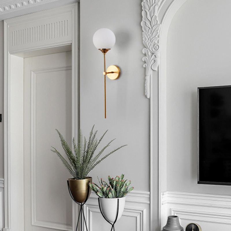 Luci di applique a sfera di vetro MODERNA MODERNA 1 Fissature di illuminazione a parete