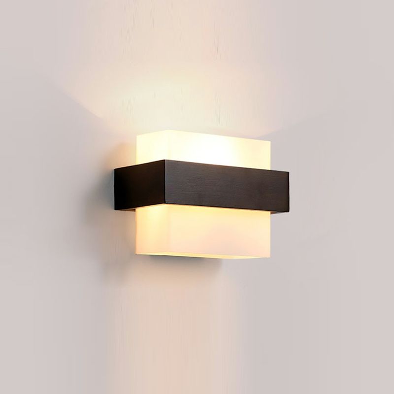 Nordic Wall Mount Lamp Modern Style Wooden Wall Sconce Light for Living Room