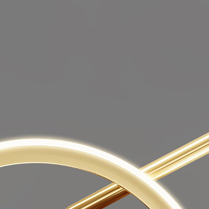 Glass Round Shape Wall Light Modern Style 2-Lights Wall Mount Light Fixture