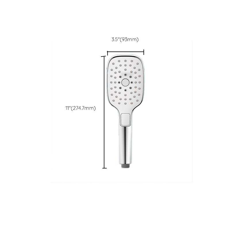 Modern Rectangular Hand Shower Adjustable Spray Pattern Wall-Mount Hand Shower