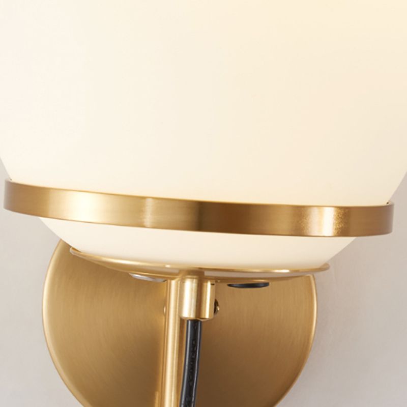 Global Wall Lighting Modern Glass 1 Light Rustic Wall Sconces in Gold