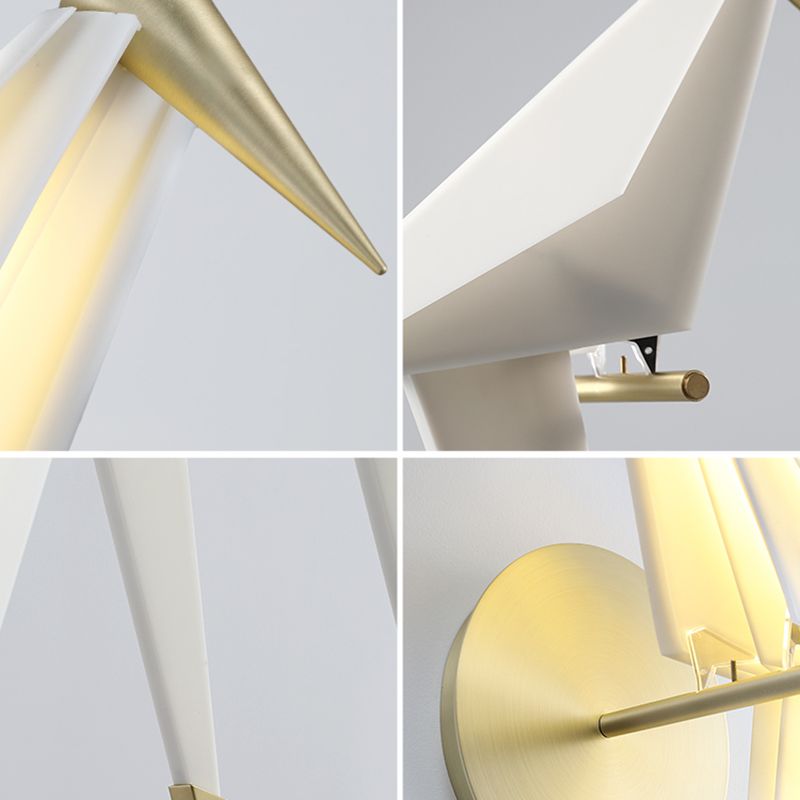 Nordic Style Metal Wall Light Bird Shape LED Wall Sconce for Living Room