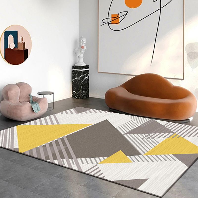 Modern Living Room Rug Graphic Indoor Rug Stain Resistant Area Carpet