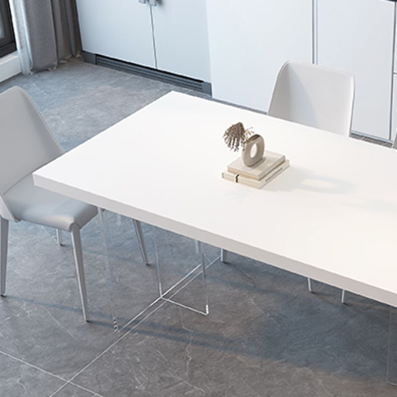 Modern 1/4/5 Pieces Furniture Sintered Stone Dining Set in White