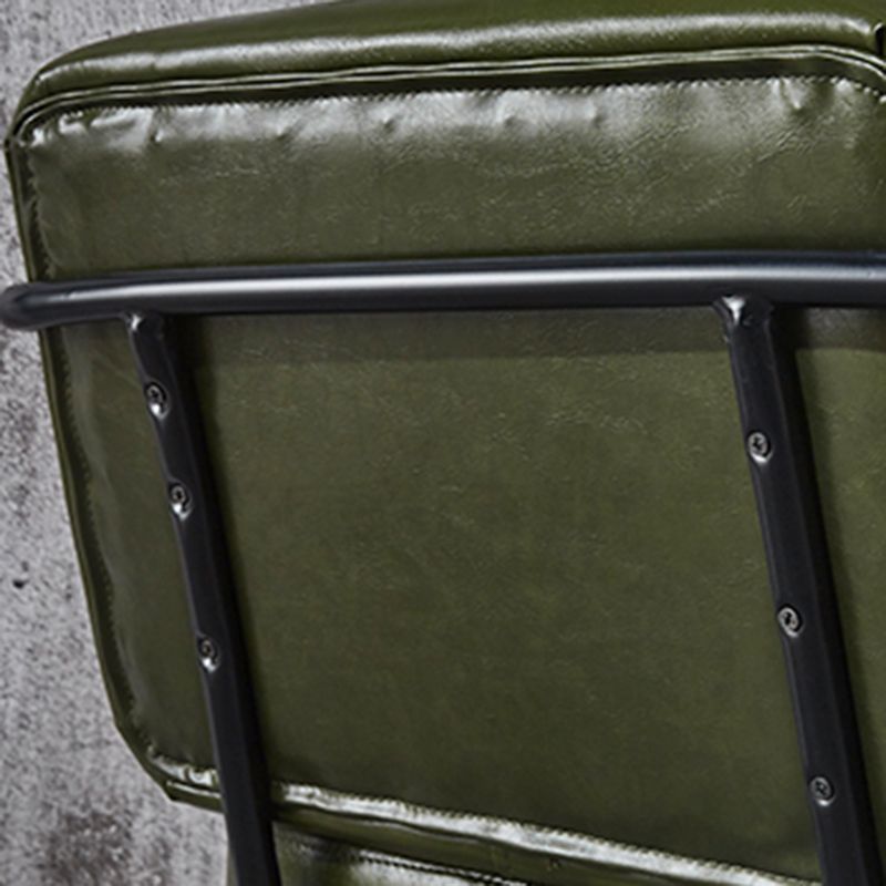 Modern Industrial Style Leather Solid Back Side Chair 31"H Dining Chair for Restaurant Bedroom