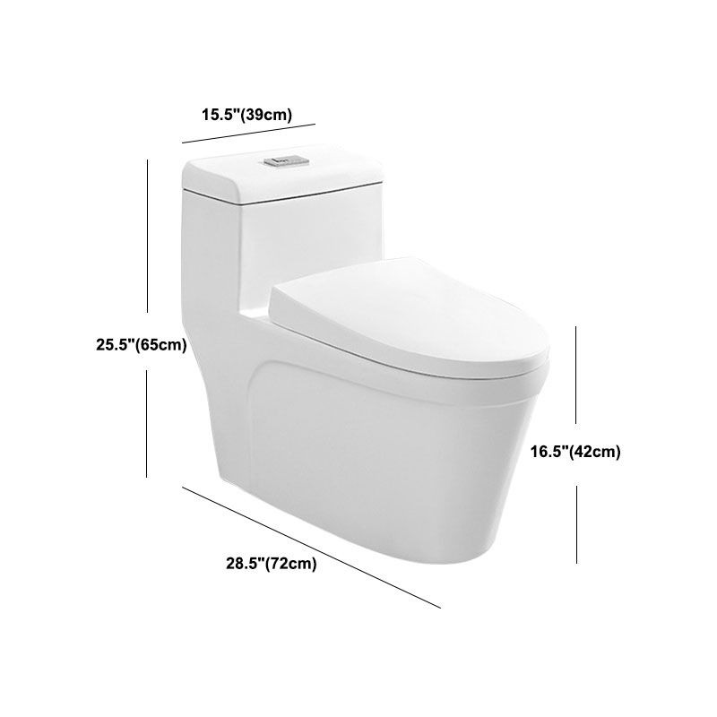 All-In-One Elongated Toilet Dual Flush Siphon Jet Water Saving Toilet with Toilet Seat
