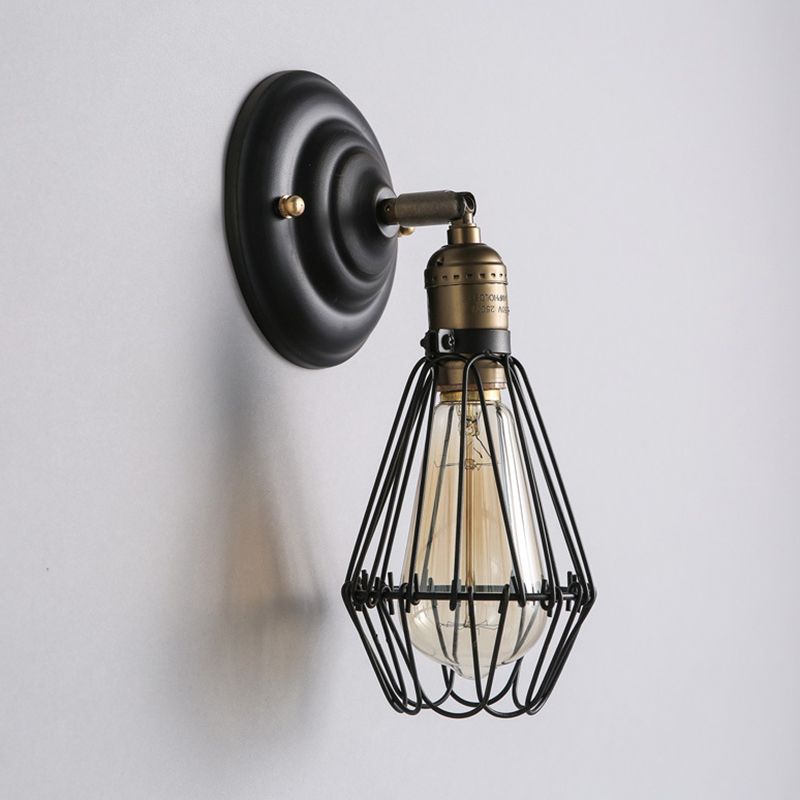 Smeedijzeren wandlamp SCONCE Industrial Loft 1-Light SCONCE LAMP VOOR GANG